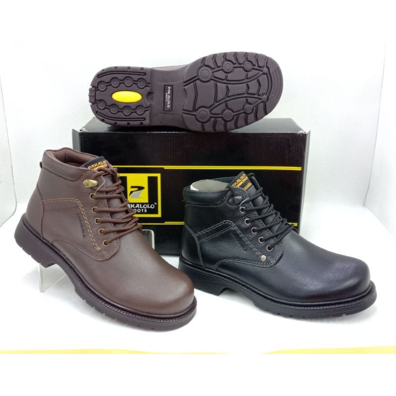 sepatu pria dewasa boots kulit asli PAKALOLO N87911