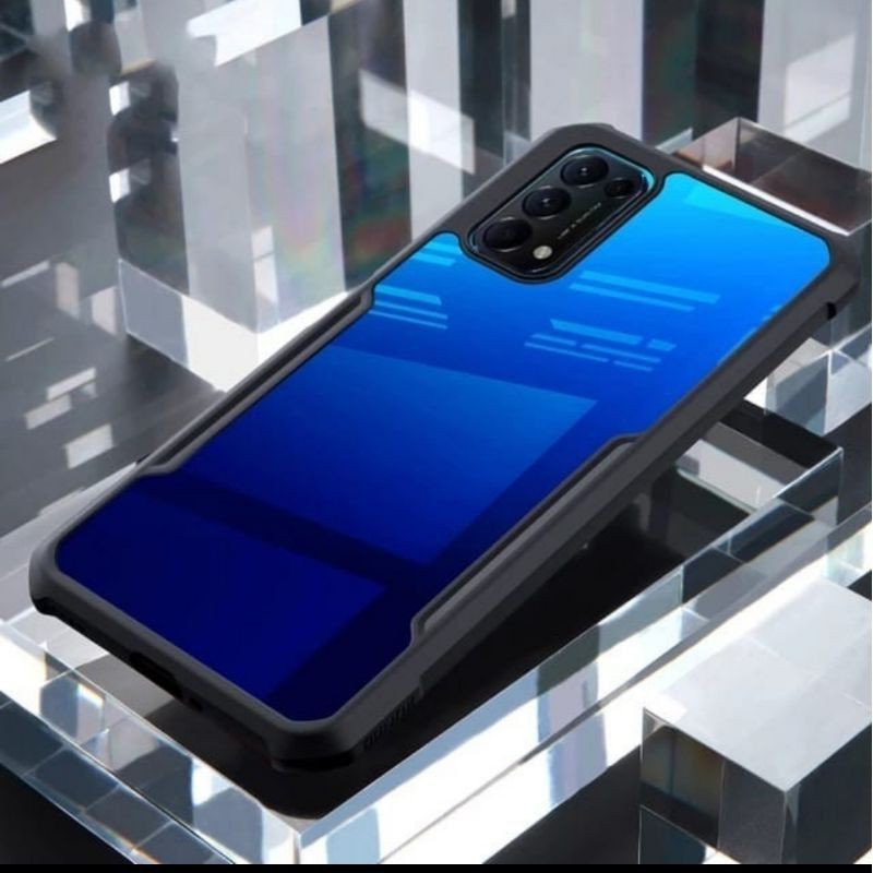 Oppo Reno 5 4G/5G Softcase Fusion Case Shockproof Cover Bening Lis Hitam