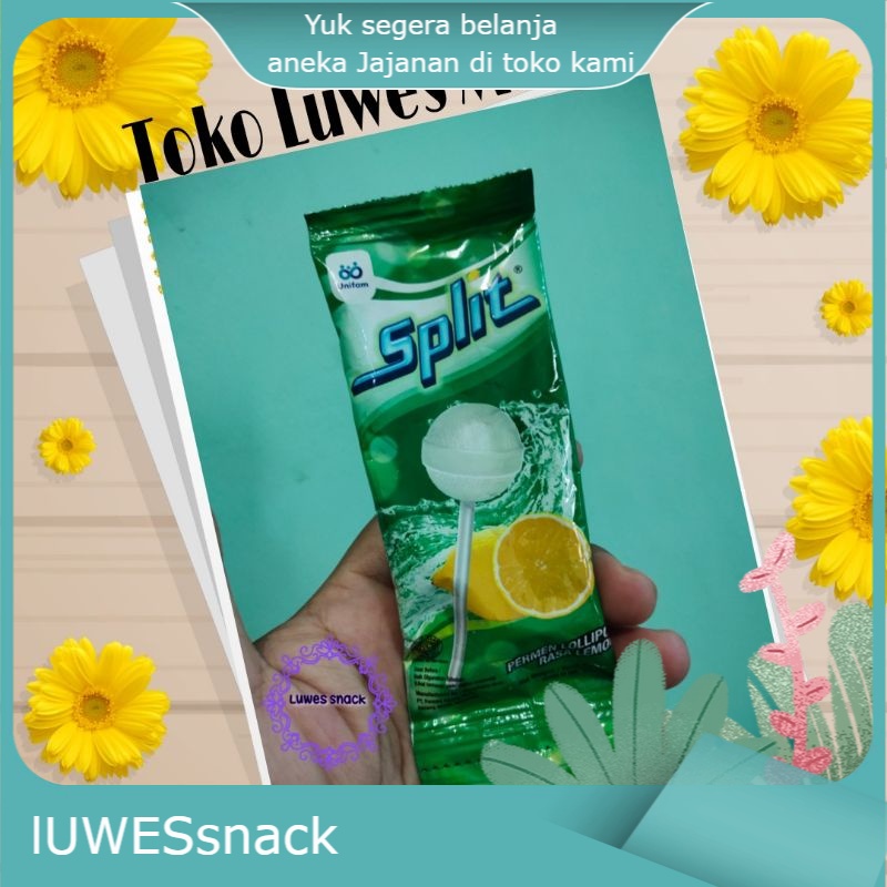 

permen split rasa lemon isi 10pcs-lolipop-permen jadul-permen anak kekinian-jajanan
