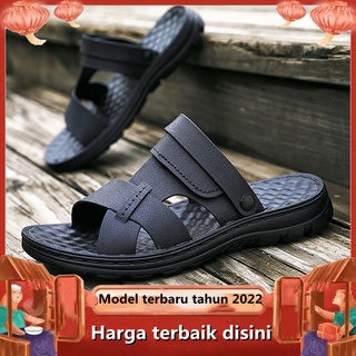 [NEW ARRIVAL] Sandal Pria Sandal Kulit Sandal Pria Sendal Gunung Pria Dewasa Model Tali Belakang Yang BiSa DilepaS Sol Karet Anti Slip