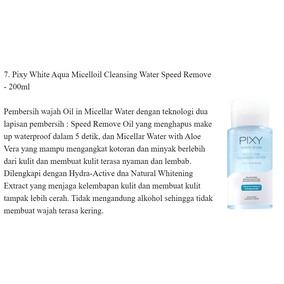 PIXY White Aqua Micelloil Cleansing Water Speed Remove &amp; Smooth Pore