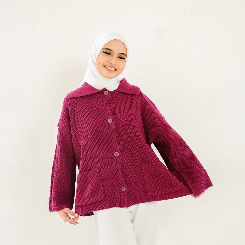 Ahlami- Keyra Oversize Jacket Rajut Baju Rajut Cardigan Rajut Oversize Premium Oversize Rajut Baju R