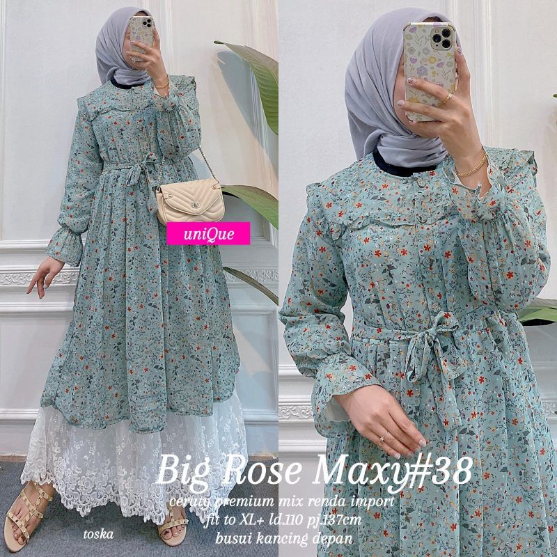 Dress Rose  Maxy #38 || Realpict (COD Bayar Ditempat)