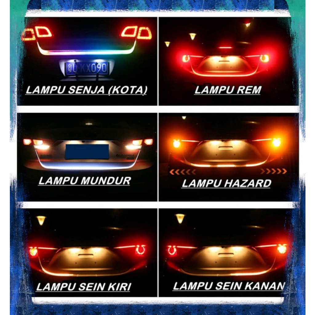 Led lampu bagasi tail lamp RGB sein mundur 12V 24V  Kualitas bagus