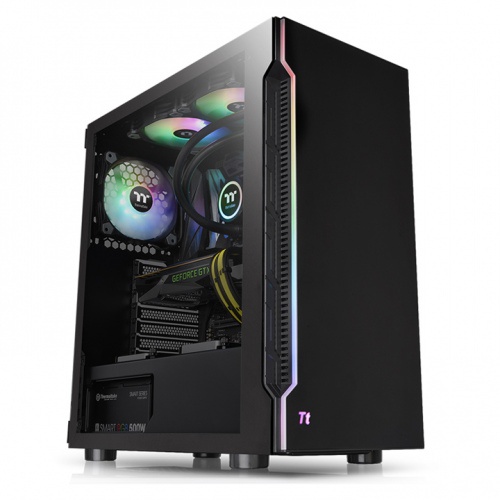 THERMALTAKE H200 TG RGB Black | PC Case Mid Tower Black RGB ATX Casing