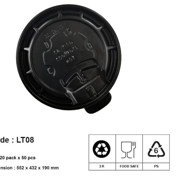 

☟ Tutup hot cup murah 8 Oz untuk take away anti tumpah lt08 - 50 pcs ♞