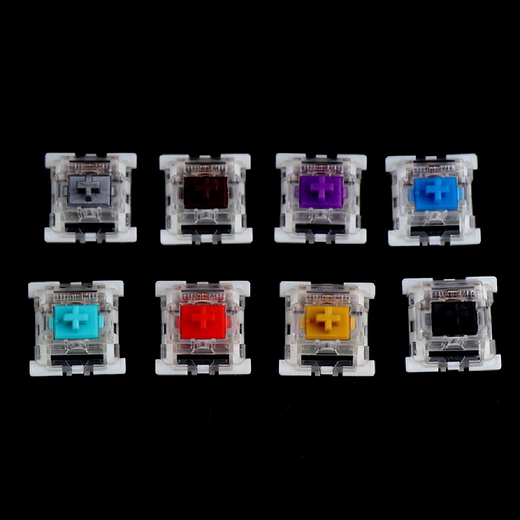 Adawnshbhyu 10Pcs/ Saklar outemu mx 3pin keyboard Mekanik Saklar Hitam Biru Coklat