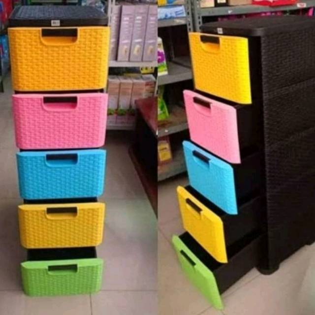 Lemari plastik susun 5