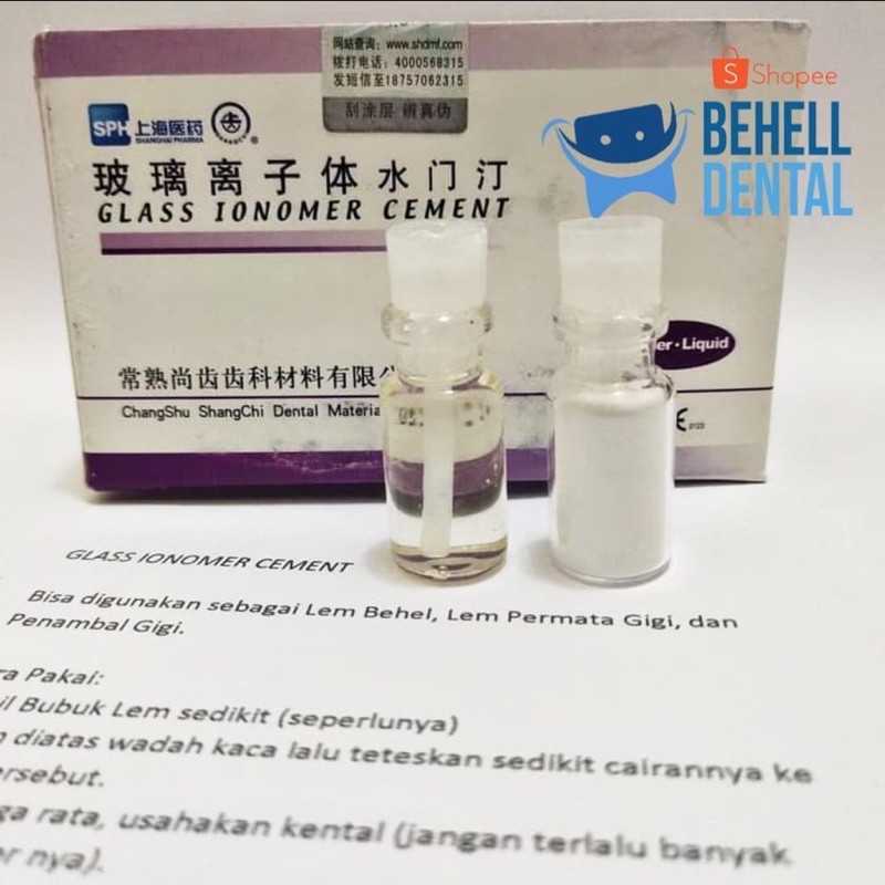 MINI LEM GiC - ORI Glass lonomer cement Lem Behel Tambalan Gigi Self Cure Bisa Untuk Veneer gigi