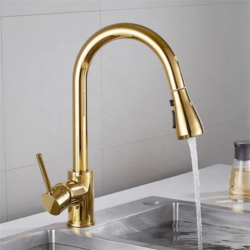 KRAN ANGSA TARIK GOLD EMAS STAINLESS SUS304 PROMO