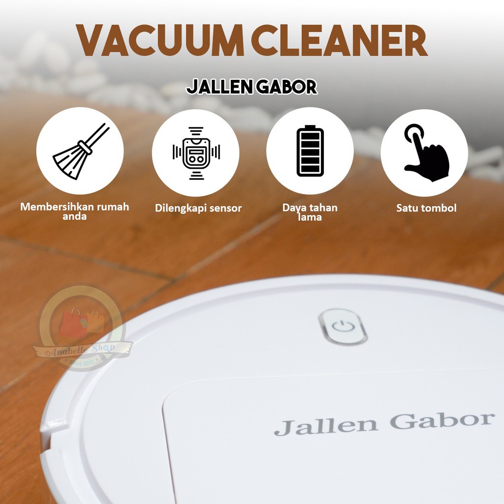 PRODUK BARU !!  Jallen Gabor Vacum Robot Pembersih Debu Lantai Smart Vakum Vacuum Cleaner