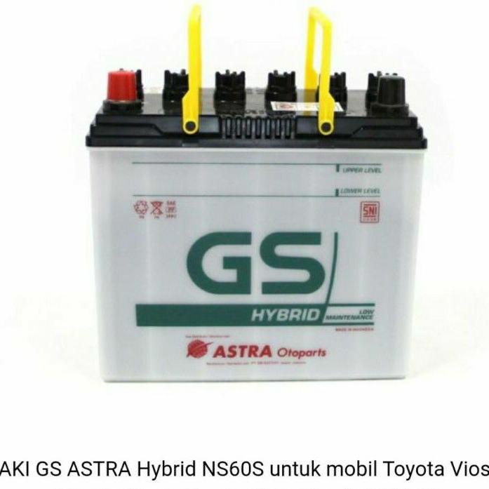 Aki Mobil Gs Astra Hybrid Ns60S Untuk Mobil Toyota Vios, Toyota Limo, Honda Civic, Dll