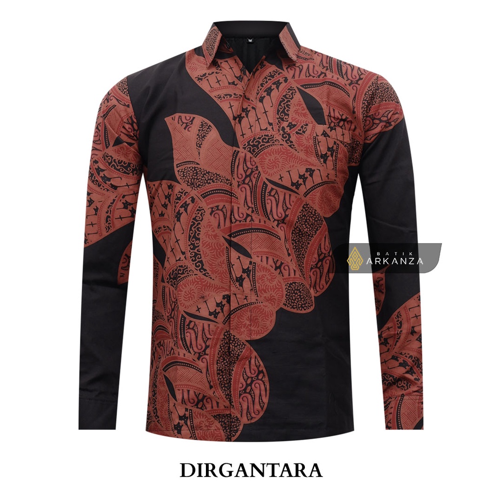 BATIK ARKANZA Motif DIRGANTARA Kemeja Batik Pria Lengan Panjang