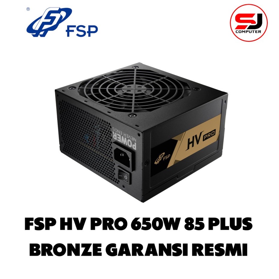 PSU FSP HV PRO 85+ 650W 80 Plus Bronze power supply Flat Black Cables