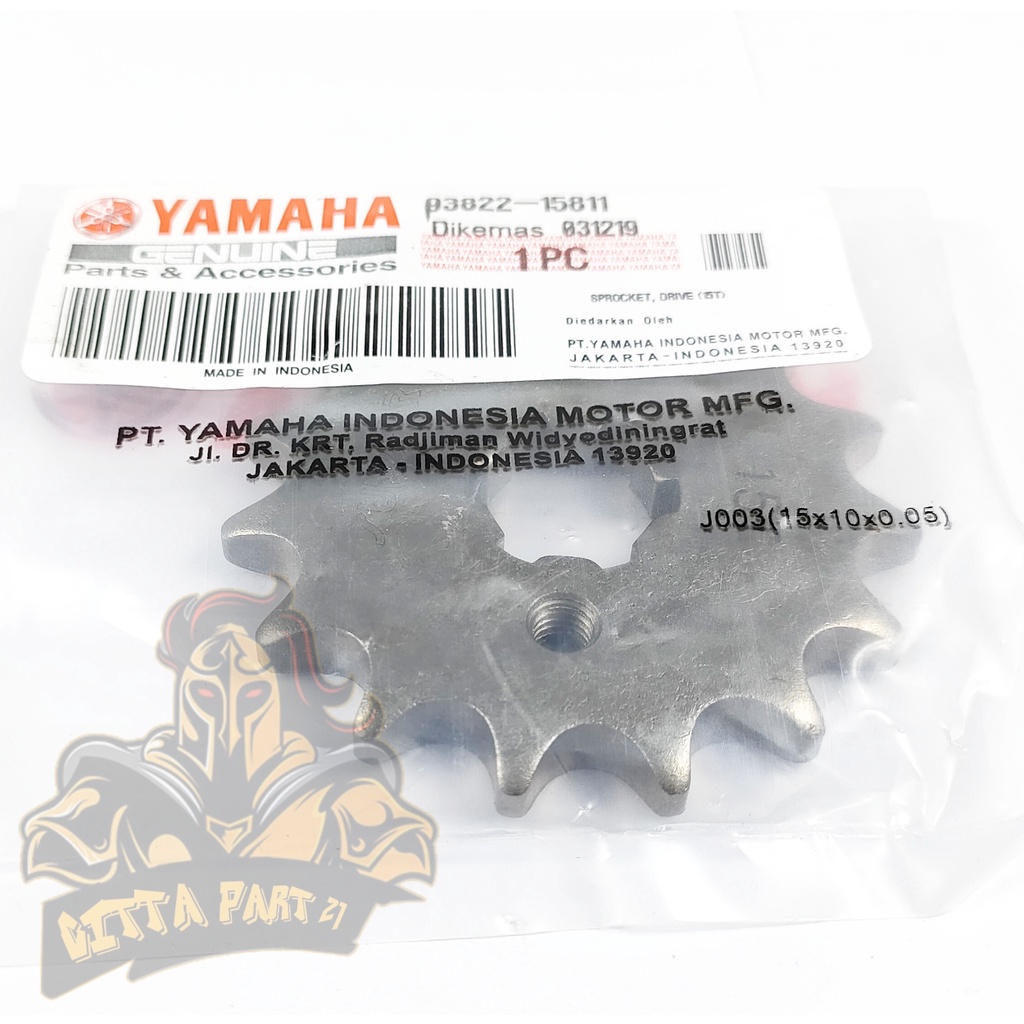 GEAR SET + RANTAI YAMAHA 5D9 KUALITAS ORIGINAL VEGA ZR 5D9 JUPITER Z NEW ROBOT YAMAHA depan bel