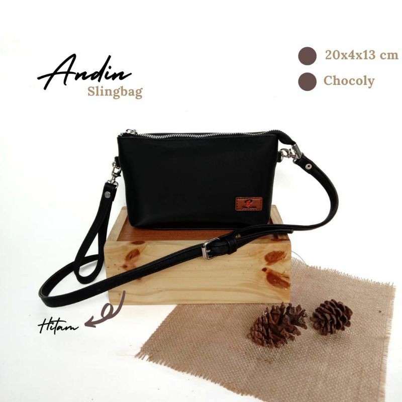 READY ANDIN SLINGBAG CHOCOLY / TAS SLEMPANG  BY BIRU TSABITA