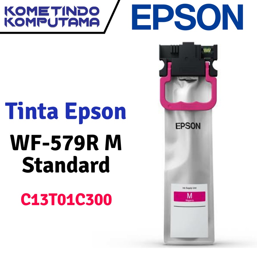 T01C Magenta STANDARD Tinta Epson Merah WorkForce Pro WF-C579R 100% ORIGINAL C13T01C300