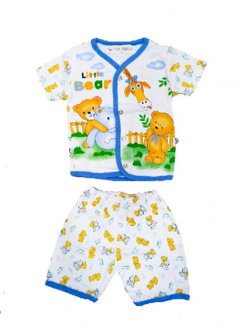 SETELAN BAJU ANAK PEREMPUAN 1-2 TAHUN LITTLE BEAR LENGAN PENDEK CELANA PENDEK