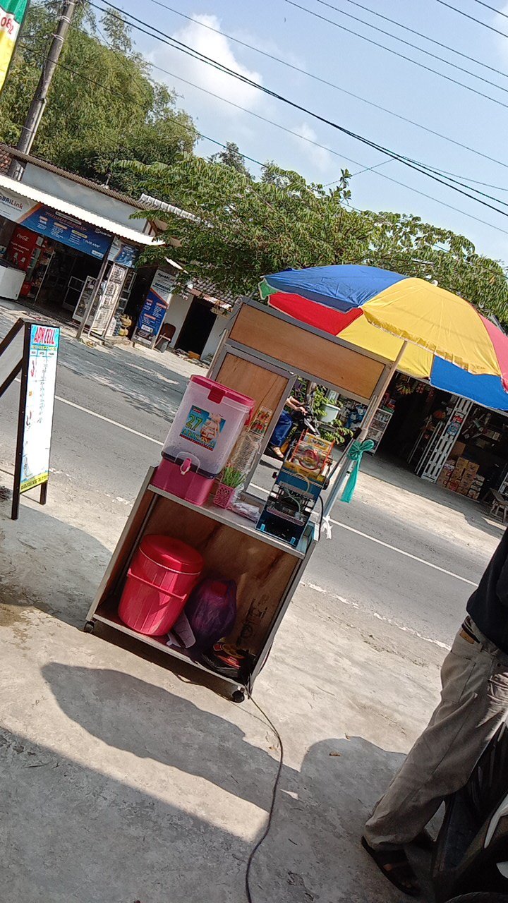 Payung Pantai Warna Pelangi Taman Cafe Tenda Pkl Lapak Jualan Dagang - Payung Tenda Parasol 180 Cm