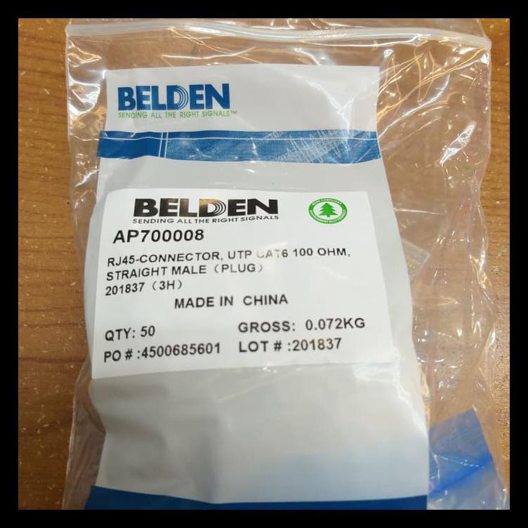 Connector Utp Rj45 Cat 6 Belden / Rj 45 Belden / Belden