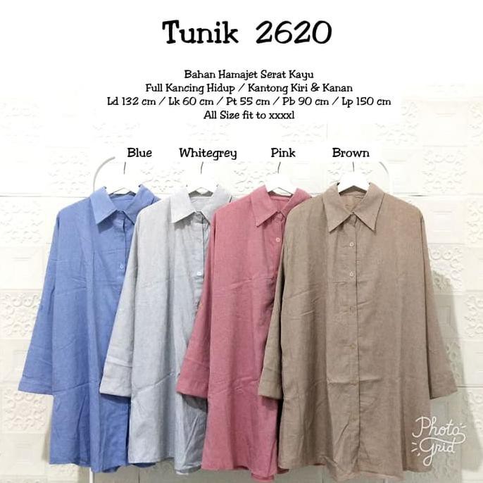 Diskon Tunik Kemeja Jumbo - Pink