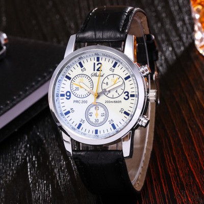 Jam Tangan Pria Geneva Watch Men's Casual Three-eye Six-hand Quartz Import / Watchs Men Luxury