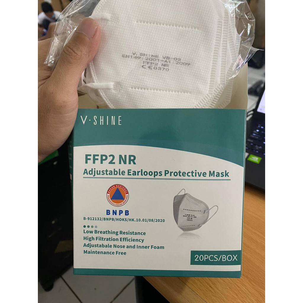 Masker KN95 FFP2 NR kn 95 medis Impor earloop disposable facemask KN95