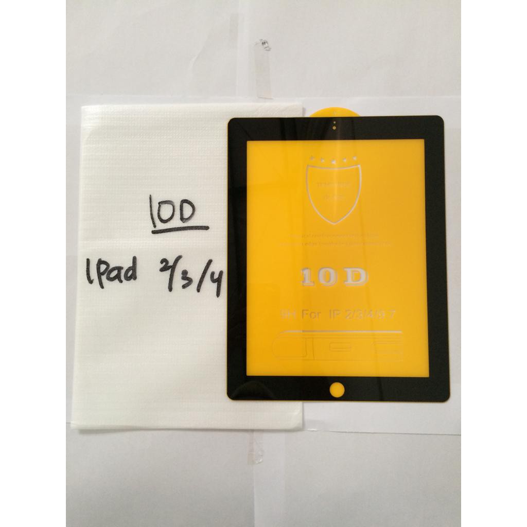 Temperglass Kaca 10D Full Layar Full Lem For Ipad 2/3/4