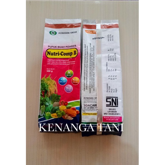 Pupuk Buah Nutricomp B Kemasan 500gr