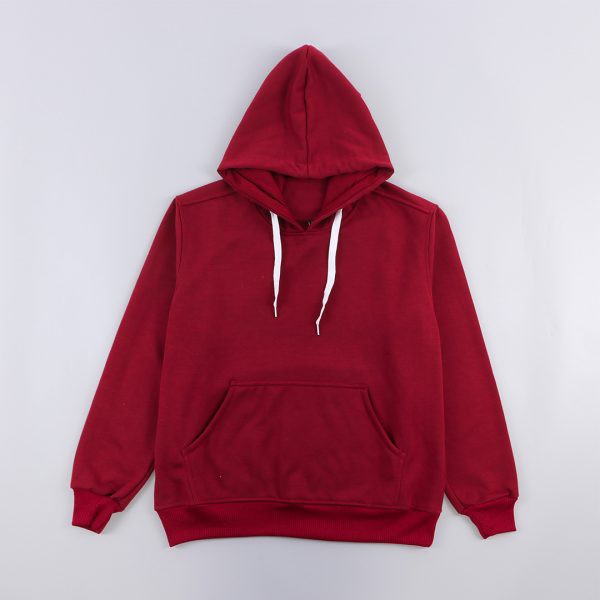 sweater hoodie merah maroon