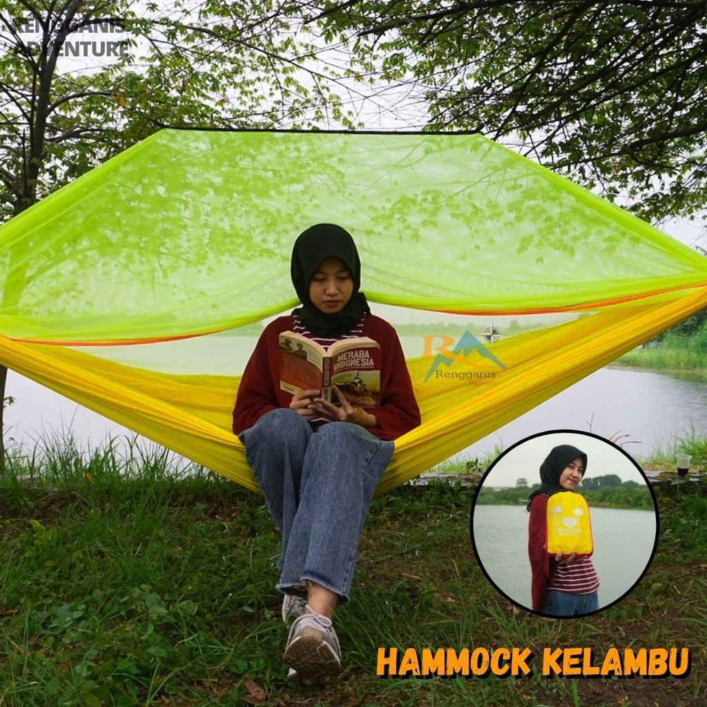 Hammock Kelambu Anti Nyamuk Ayunan Single Hammok Piknik