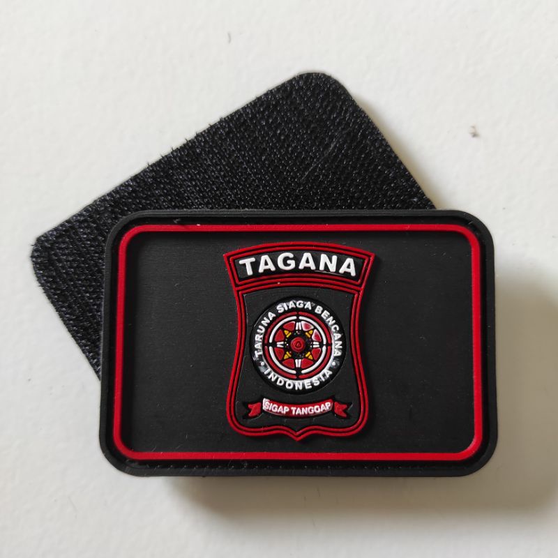 patch rubber logo BPBD/BNPB/TIMSAR/BASARNAS/TAGANA/RESCUE/TEMPELAN EMBLEM KARET VELCRO