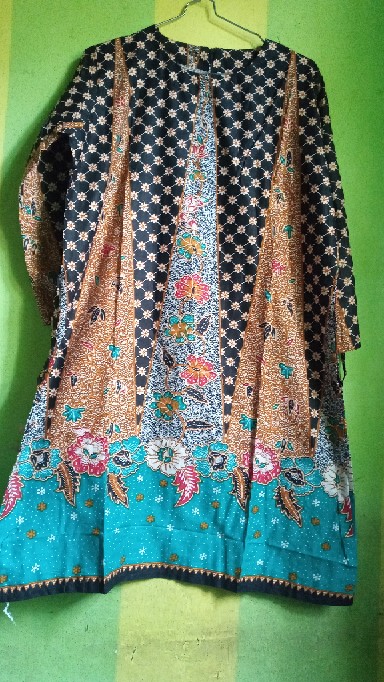 Promo Batik Couple Keluarga Sarimbit Sania Ruffle Batik Ori Ndoro Jowi Motif Sinaran