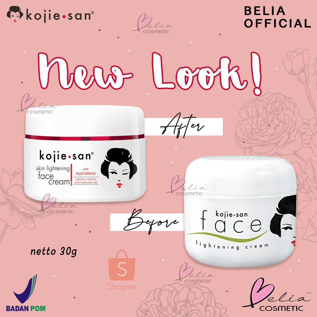 ❤ BELIA ❤ Kojie San Face Lightening Cream Kojiesan Whitening Skin Krim Pemutih 30g BPOM