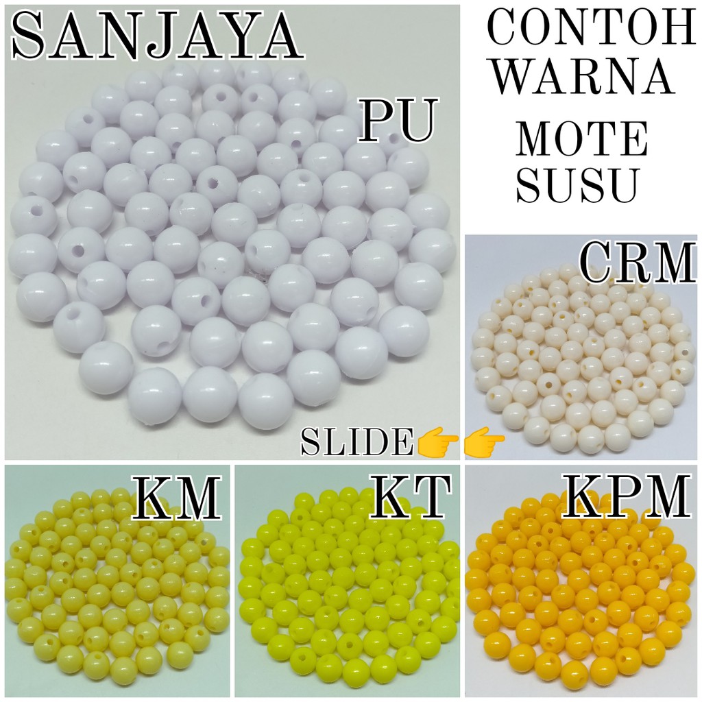 MOTE SUSU / MANIK SUSU / MANIK SUSU PASTEL / MOTE BULAT / MANIK BULAT / MANIK SUSU BULAT / MOTE SUSU BULAT 12MM