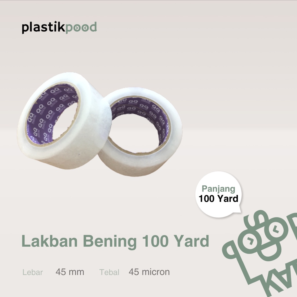 

Lakban Bening OPP 45mm x 100 Yard Lakban Tape Tebal Super Rekat