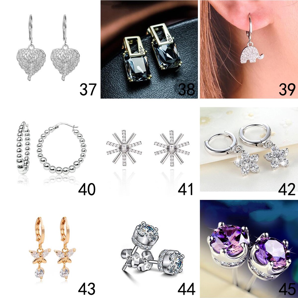 925 anting-anting perak murni, Busana sederhana, Anting-Anting wanita, Perhiasan Fashion Korea, Aksesoris telinga ED013