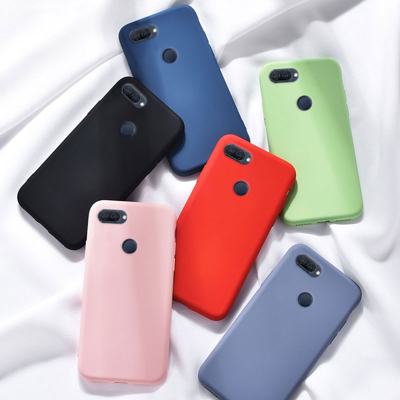 Premium Case Silicone Microfaber  For OPPO A12 Softcase