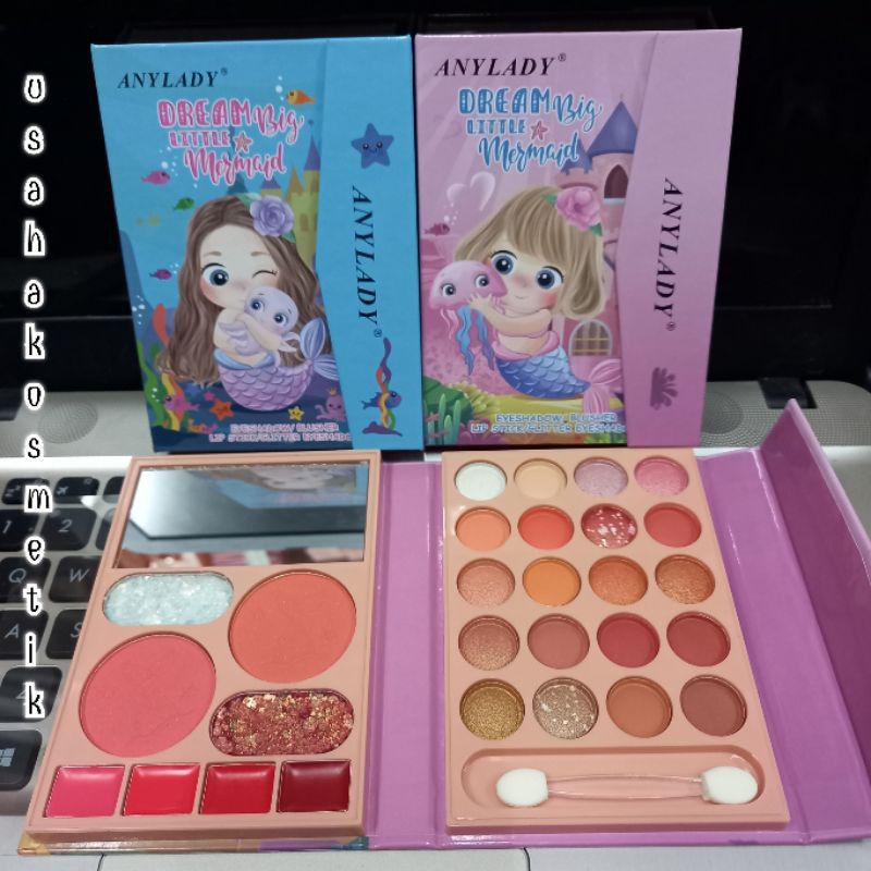 EYESHADOW ANYLADY PALETTE ANYLADY MAKE UP PALETTE MERMAID NO.8624DI