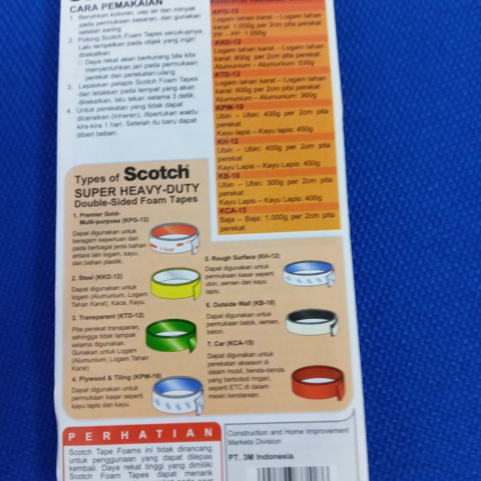 

Limited 3M Double Tape Super Strong For Steel Kkd-12 12Mm X 1.5M Murah