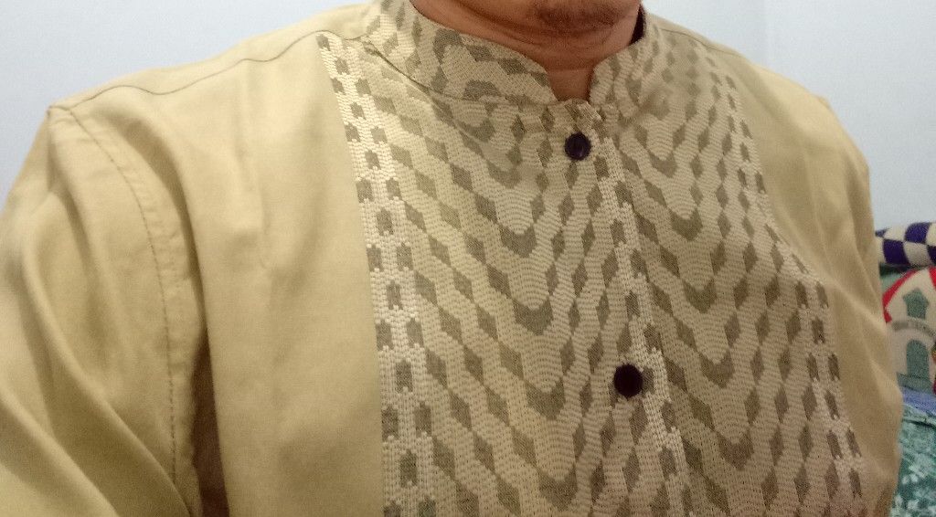 Kemeja Batik Kerah Koko Lengan Panjang 8104 Tribal M L Xl