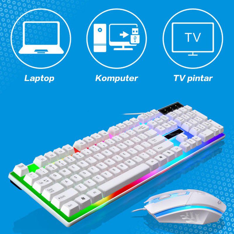 Keyboard Gaming + Mouse Lampu