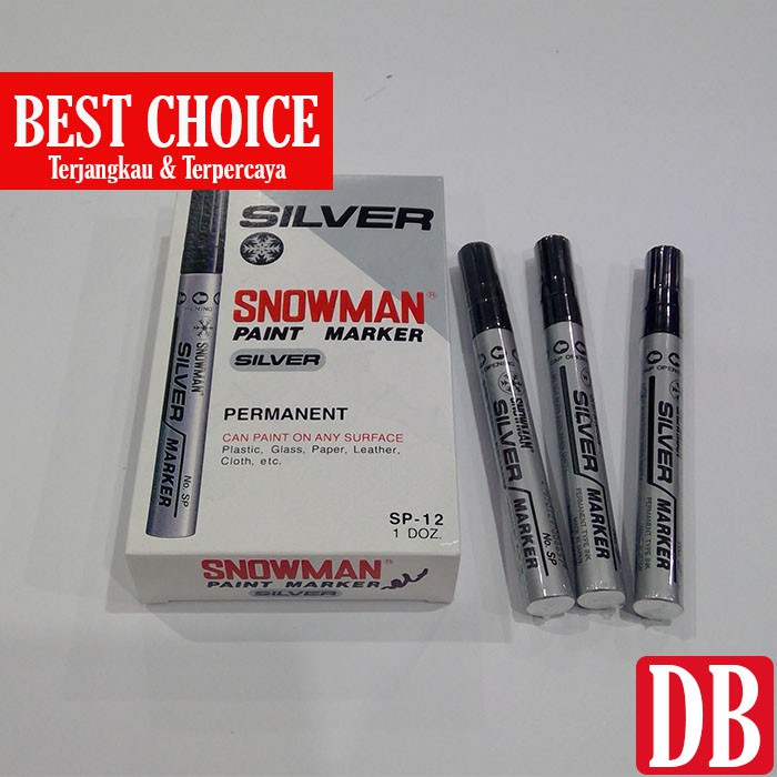 

Paint Marker/Spidol Permanent Snowman Silver