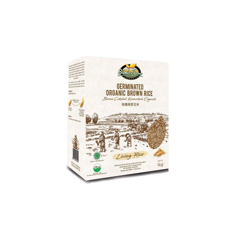 

Germinated Organic Rice (Beras Berkecambah Organik) 1Kg -Beras cokelat