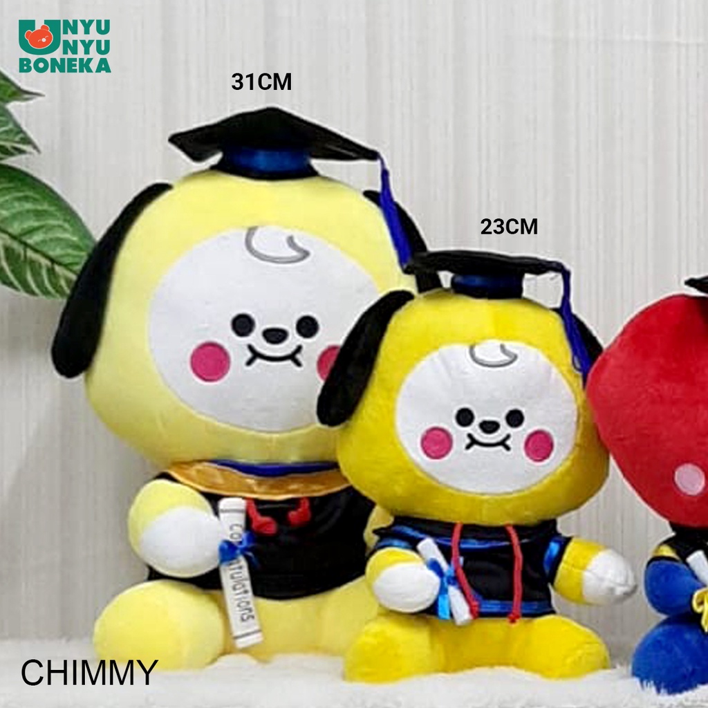 boneka toga wisuda bts chimmy tata koya shooky rj van souvenir graduation