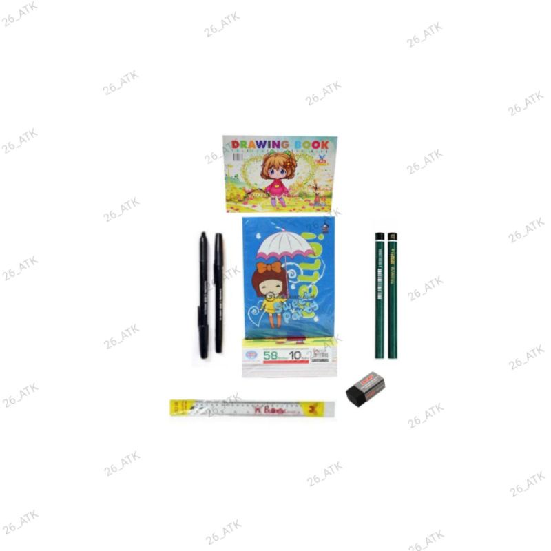

[TERMURAH] PAKETSEKOLAH 4 (ALAT TULIS+BUKU+PULPEN+PENSIL+PENGHAPUS+BUKU GAMBAR)