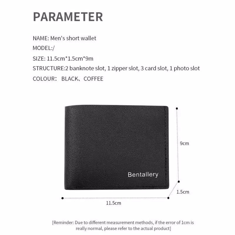 DOMPET PRIA KC22 IMPORT MATERIAL PU DOMPET PENDEK DOMPET LIPAT