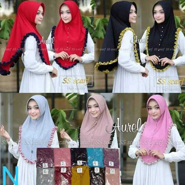 OBRAL Jilbab aurel bahan LICRA