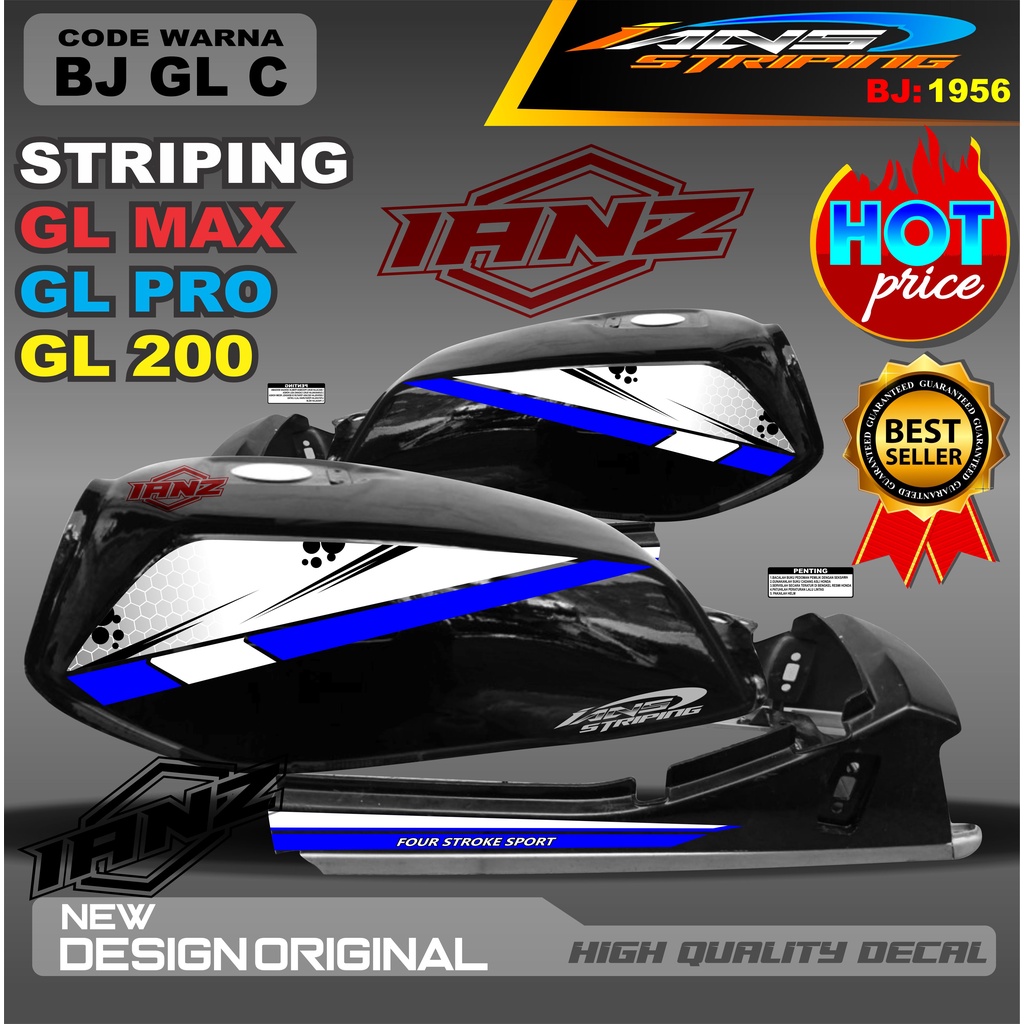 VARIASI STRIPING  GL PRO  / STRIPING MOTOR / STIKER MOTOR GL / STRIKER NEW TECH GL MAX / STRIPING GL NEW TECH / STIKER CUSTOM GL MAX GL PRO