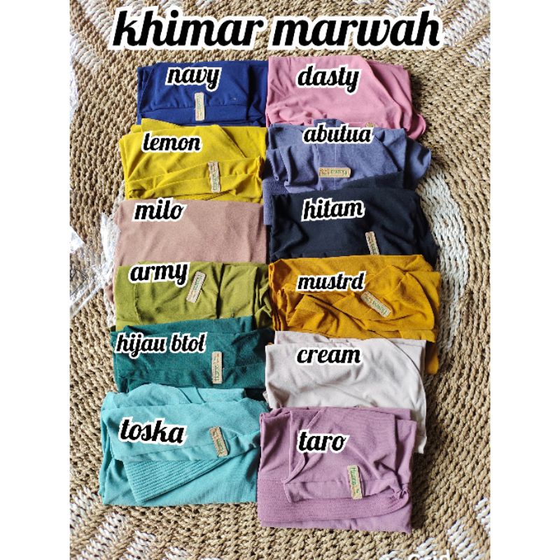 Khimar Marwah ORI husna / hijab ori husna / Hijab marwah simpel ori husna